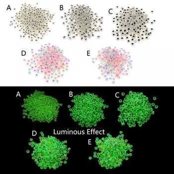 100шт акриловые светящиеся в темноте бусины с буквами, светящиеся бусины с буквами 7 мм A