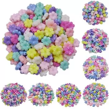 100шт изготовление ювелирных изделий звезда сердце цветок DIY ремесло свободные бусины ожерелье браслет кулон 9mm irregular