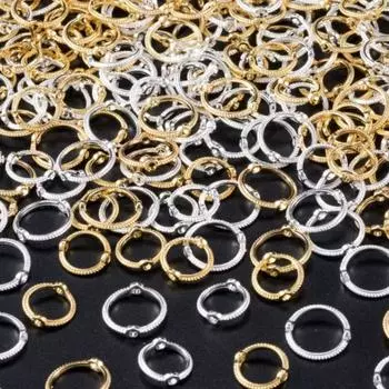 100шт KC золотые, белые бусины K с двумя отверстиями в оправе