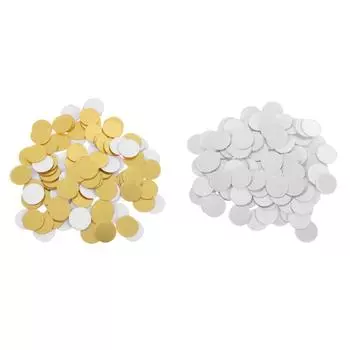 100шт круглые акриловые зеркальные наклейки на стену DIY домашний фон декор(Золото) NEW