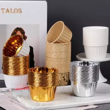 100шт Маффин Вкладыши Торт Лоток Кекс Изготовление стаканчика Форма Безопасная бумага Стаканчики Формы для выпечки Хлебопекарные принадлежности