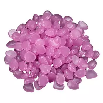 100шт многоразовые светящиеся в темноте гальки для наружного ландшафтного дизайна (фиолетовый) КДЕ