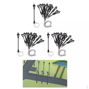 100шт модель миниатюрные уличные фонари светодиоды сад 1:150 60Pcs 1