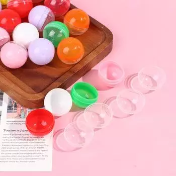 100шт пластиковые пустые игрушечные торговые капсулы полупрозрачные полуцветные круглые шарики 32mm
