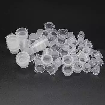 100шт S/M/L пластиковые одноразовые микроблейдинговые чернила для татуировки чашки перманентный макияж S