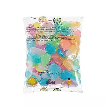 100шт садовые светящиеся камни светятся в темноте декоративные аксессуары из гальки 3