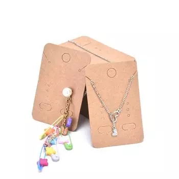 100шт серьги ожерелье держатель карты дисплей ювелирных изделий бирка крафт-карты хаки