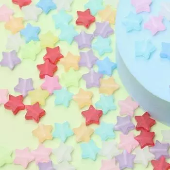 100шт сердце звезда DIY для изготовления ювелирных изделий акриловые бусины матовые матовые 8.5*9mm Multicolor Heart