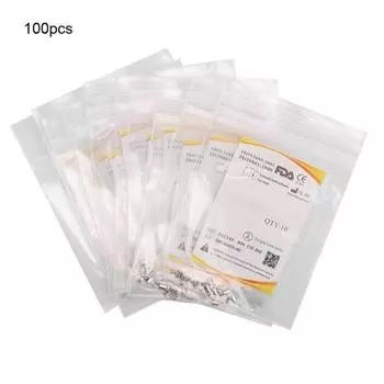 100шт Стоматологический обжимной крючок из нержавеющей стали Стоматологический аксессуарКороткий тип Short Type