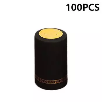 100шт термоусадочные капсулы для бутылок вина термоусадочная крышка винная термоусадочная пленка чёрный