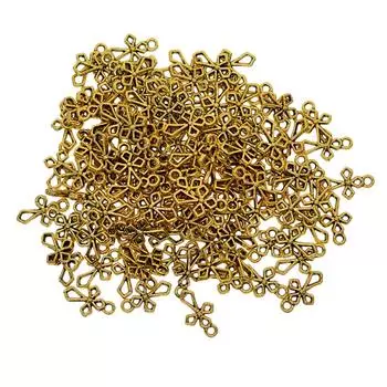 100шт Винтаж Филигрань Полый Крест Подвески Ювелирные Изделия DIY Изготовление Антиквариата 17x10mm
