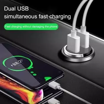 100W/200W Mini Car USB/QC3.0 PD Charger 12-24V Fast Charging Car USB Type C Charger Lighter for Xiaomi Samsung Huawei iPhone