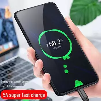 100W Fishing Net 6A Fast Charging Type-C Braided 3-in-1 Cable with Custom Logo 2.4A синий