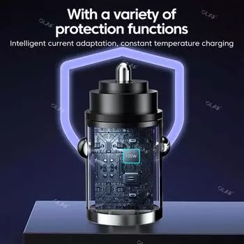 100 Вт мини-USB автомобильное зарядное устройство быстрая зарядка Type C QC3.0 PD автомобильные зарядные устройства автомобильный адаптер зарядного устройства для телефона для iPhone Samsung Huawei Xiaomi чёрный