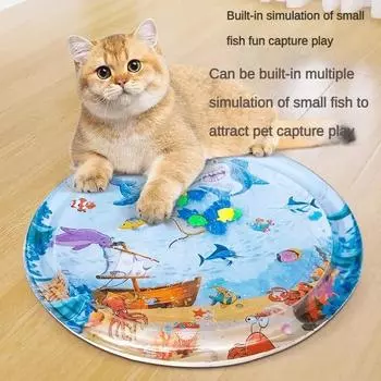 100X100 см коврик для инъекций воды для домашних животных, ледяной коврик, летнее гнездо для домашних животных, гнездо для кошек, гнездо для собак, большой размер, забавная охлаждающая универсальная кровать для кошек и собак