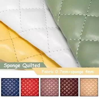 100x135 см искусственная кожа толстая губка стеганая тисненая сетчатая ткань автомобильная напольная подушка диванная подушка сумка DIY искусственный кожаный материал 100x135cm
