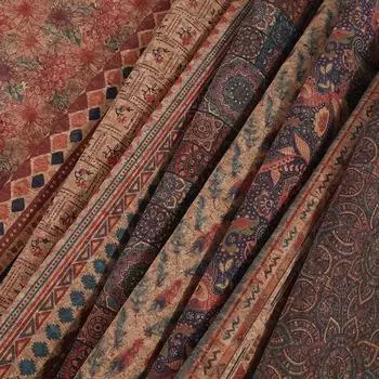 100x135 см толстая натуральная пробковая печать кожаная ткань багажная сумка под дерево декоративная искусственная ткань аксессуары для обуви своими руками