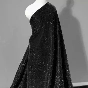 100x140 см блестящий бархат звездная ткань для пошива платьев мягкая и гладкая сотканная неэластичная по полметра 100x140cm