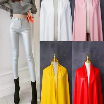 100x145 см матовая искусственная кожа ткань ПУ эластичные мягкие ткани узкие брюки одежда юбка платье DIY швейный дизайн эластичный материал 100x145cm белый