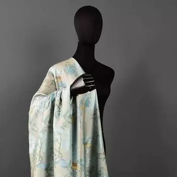 100x150 см мягкая куртка одежда швейная ткань парча жаккард ткань оптовая продажа ткань для по метрам материал для самостоятельного изготовления светло-синий