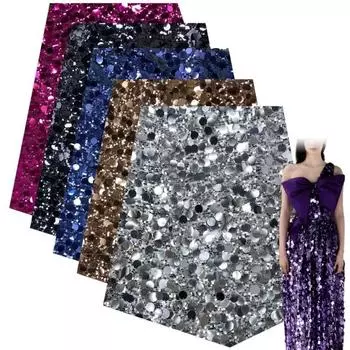 100x150 см пайеточная сетка кружевная ткань для шитья высококачественное свадебное платье одежда пэчворк DIY швейные принадлежности 100x150cm