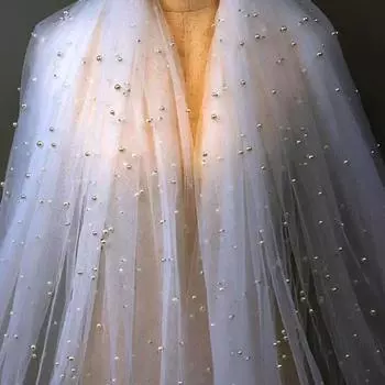 100x150 см жемчужная тюль ткань по метрам для свадебных платьев юбки швейная тонкая ткань кружево мягкая сетчатая пряжа прозрачная 100x150cm белый
