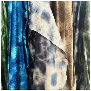 100x160 см бархатный динозавр крокодил плюшевая кукольная одежда кристалл супер мягкий короткий плюшевый материал крашеный в технике тай-дай полиэстер тисненая ткань 100x160cm