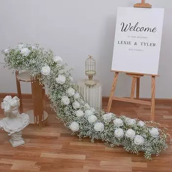 100x30 см искусственная детское дыхание искусственная гирлянда растение цветок лианы свисающие листья лианы зелень арка настенный декор для дома и улицы