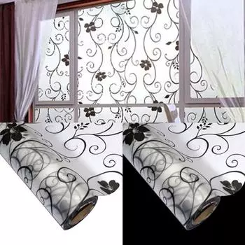 100x45 см домашняя матовая наклейка на оконное стекло цветочная наклейка с цветком