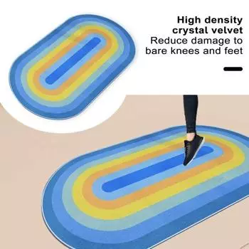 100x50 см Радужный коврик для прыжков со скакалкой, двусторонний противоскользящий силиконовый коврик, противоударный коврик для фитнеса и упражнений, домашний прикроватный ковер серый