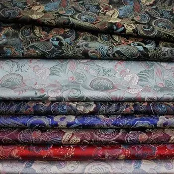 100x75 см жаккардовая шелковая парчовая ткань в китайском стиле китайский хам чонсам одежда декоративная ткань для подушек ткань для подушек 100x75cm чёрный