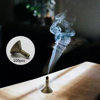 100x держатель конуса для благовоний, практичный мини-поднос в форме воронки, детали для отеля