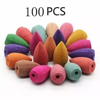 100X Горная река Ремесленный держатель Керамическая горелка с обратным потоком Курильница Искусство разноцветный