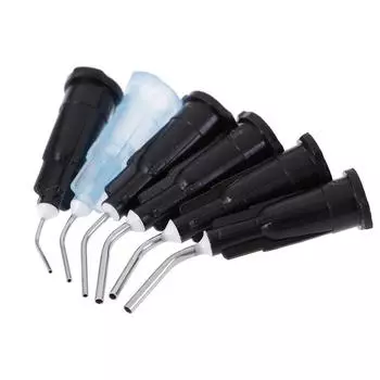 100X изогнутые иглы для ирригации зубов, шприц для текучих композитов Flow Dentals 22G