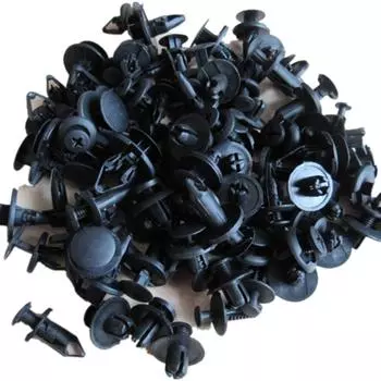 100X Mixed Plastic Auto Fastener Bumper Clip Push Pin Rivet Car Panel Trim Clip