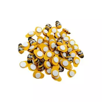 100x наклеек с пчелами для поделок, фурнитуры, украшений с плоской основой