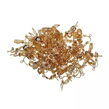 100x серьги-клипсы, висячие серьги с кисточками, фурнитура для ювелирных изделий «сделай сам», золотистая золотистый