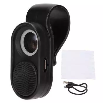 100X телефонный микроскоп для iPhone смартфонов планшетов портативный мини карманный микроскоп со светодиодами