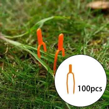 100x зажимов для фиксации лозы растений, садовый инструмент, компактный универсальный крепежный материал, вилки для клубники