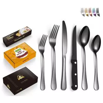 1010 Ложка для стейка из нержавеющей стали 72/48/24 предмета Набор столовых приборов для дома