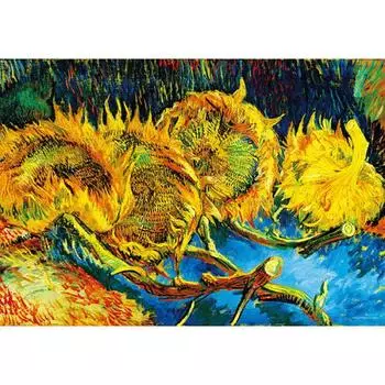 Пазл из 1014 деталей - четыре подсолнуха, популярная корейская головоломка