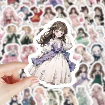 101 шт. водонепроницаемых наклеек с изображением маленьких принцесс для украшения ежедневников, чехлов для телефонов и других предметов [#high definition printing #]