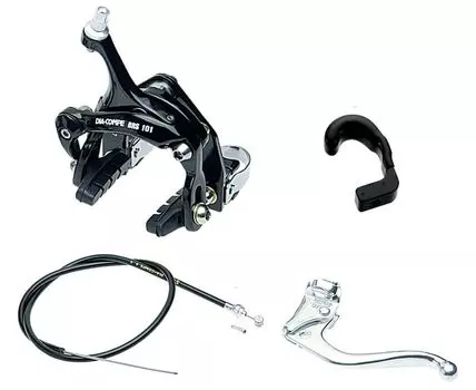 101 Трековый тормоз передний овальный DIA-COMPE комплект, черный, чёрный