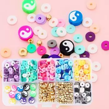 1020 шт./компл. 6 мм мягкая глина/мягкие керамические бусины смешанного стиля для изготовления ювелирных изделий 6mm