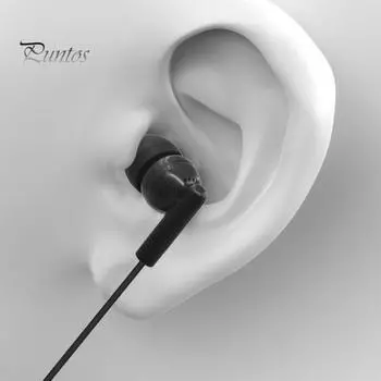 102 Проводные наушники, прозрачные эргономичные наушники-вкладыши из ПВХ с подвижной катушкой 3,5 мм для телефона чёрный