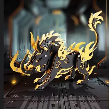 102 шт. Нержавеющая сталь DIY 3D Металлическая головоломка Горы и море Классика Металлическая модель Сборка головоломки DIY Пазл Свинья P503