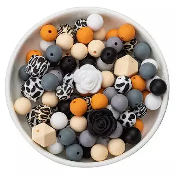 102 шт., силиконовые свободные бусины, 12 мм, ожерелья, бусины для изготовления поделок, цепочка для соски с защитой от падения, аксессуары для браслета «сделай сам»