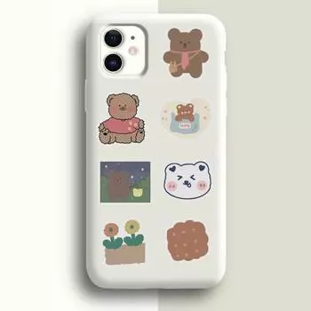 102 шт./упак. водонепроницаемая наклейка без остатка самоклеящаяся милая мультяшная наклейка с рисунком медведя на чемодан