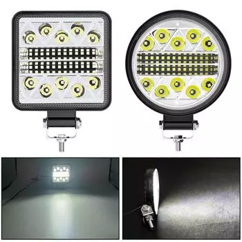 102 Вт светодиодная рабочая фара 4 дюйма внедорожная 12 В 24 В точечная светодиодная фара для грузовика внедорожника 4WD 4x4 лодки ATV джипа трактора противотуманные фары