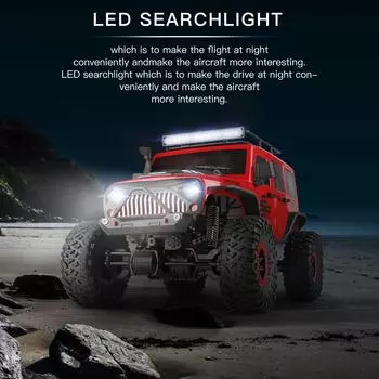104311 Радиоуправляемая машина 2.4G 1/10 4WD Jeep Car SUV Матовый двигатель Дистанционное управление Внедорожный гусеничный автомобиль красный